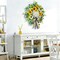 24-Inch Handmade Spring & Summer Wreath – Sunflowers, Daisies, Greenery, Welcome Sign & Bow for Front Door, Porch, Home Decor & Gifts